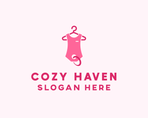 Pink Kids Baby Clothing Apparel logo design