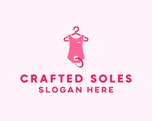 Pink Kids Baby Clothing Apparel logo design