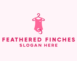 Pink Kids Baby Clothing Apparel logo design