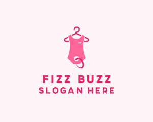 Pink Kids Baby Clothing Apparel logo design