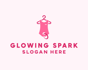 Pink Kids Baby Clothing Apparel logo design