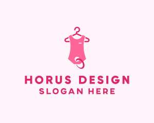 Pink Kids Baby Clothing Apparel logo design