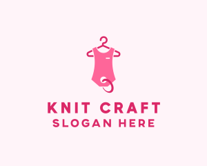 Pink Kids Baby Clothing Apparel logo design