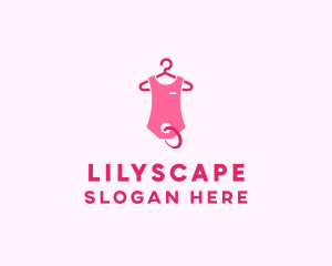 Pink Kids Baby Clothing Apparel logo design