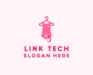 Pink Kids Baby Clothing Apparel logo design