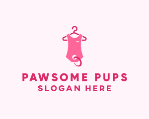 Pink Kids Baby Clothing Apparel logo design