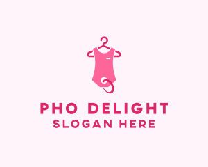 Pink Kids Baby Clothing Apparel logo design