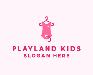 Pink Kids Baby Clothing Apparel logo design