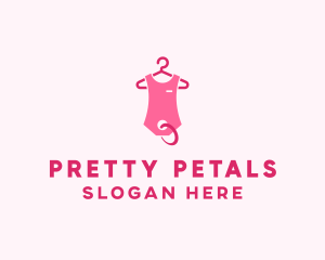 Pink Kids Baby Clothing Apparel logo design