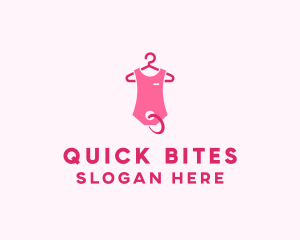 Pink Kids Baby Clothing Apparel logo design