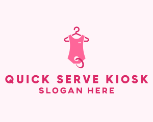 Pink Kids Baby Clothing Apparel logo design