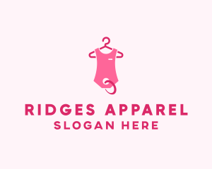 Pink Kids Baby Clothing Apparel logo design