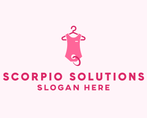 Pink Kids Baby Clothing Apparel logo design