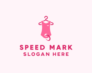 Pink Kids Baby Clothing Apparel logo design