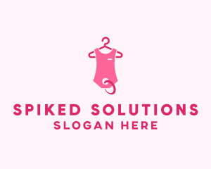 Pink Kids Baby Clothing Apparel logo design