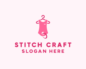 Pink Kids Baby Clothing Apparel logo design