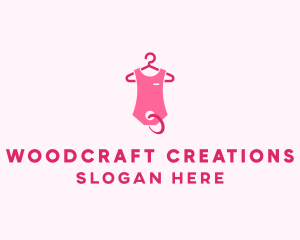 Pink Kids Baby Clothing Apparel logo design