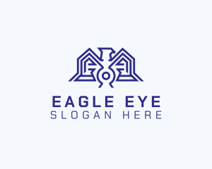 Geometric Eagle Bird logo design