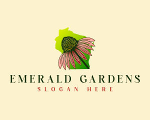 Wisconsin Coneflower Garden logo design