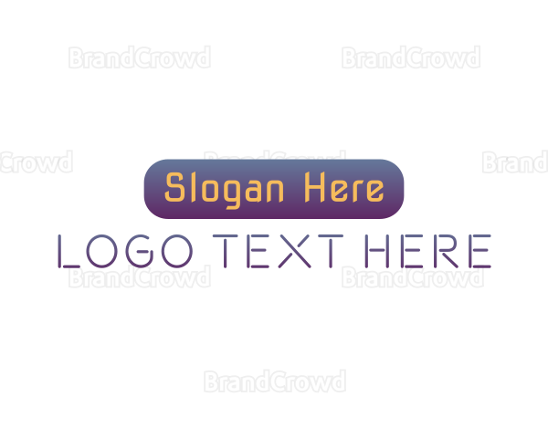 Modern Neon Wordmark Logo