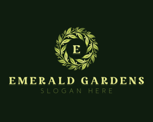 Natural Garden Leaves logo design