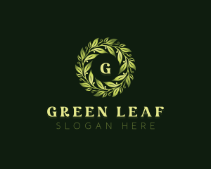 Natural Garden Leaves logo design