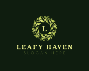 Natural Garden Leaves logo design