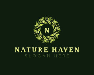 Natural Garden Leaves logo design