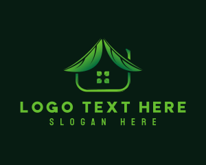 Leaf - Eco House Realty logo design