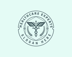 Caduceus Healthcare Laboratory logo design