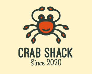 Happy Red Crab logo design