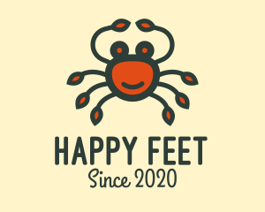 Happy Red Crab logo design