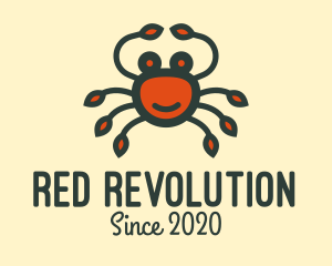 Happy Red Crab logo design