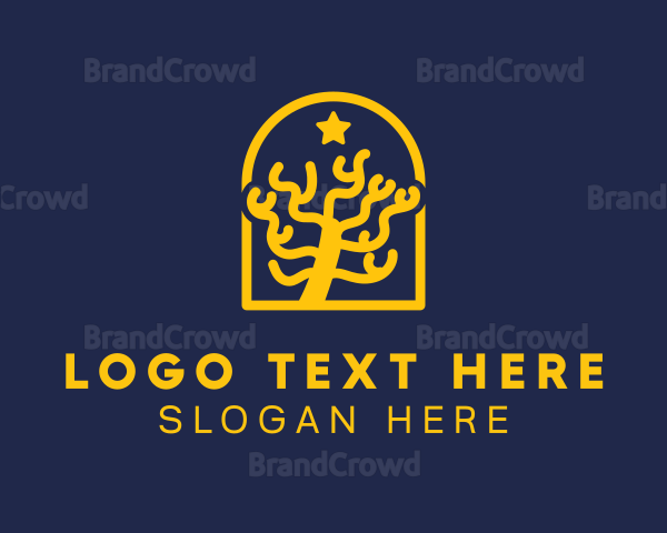 Gold Star Arch Coral Logo