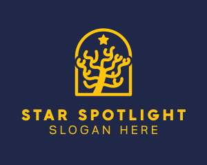 Gold Star Arch Coral logo design