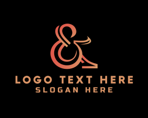 Gradient Ampersand Lettering Logo