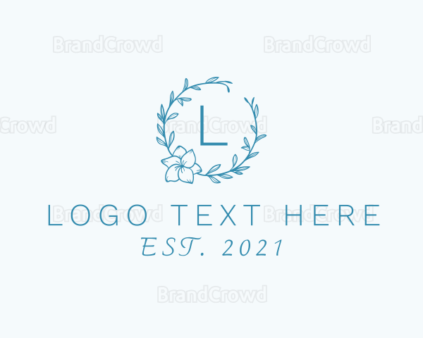 Flower Wreath Boutique Arrangement Logo