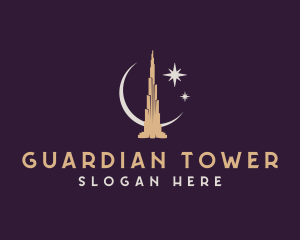 Burj Khalifa Tower Structure logo design