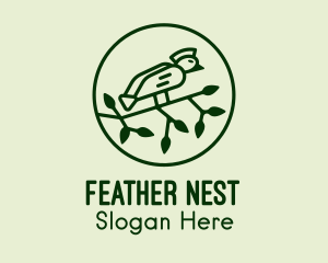 Crested Bird Branch  logo design