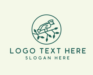 Eco Friendly - Crested Bird Branch logo design