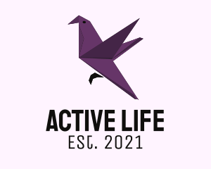 Birdwatch - Purple Dove Origami logo design