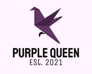 Purple Dove Origami logo design