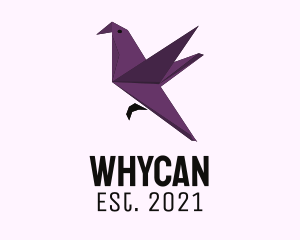 Wildlife Sanctuary - Purple Dove Origami logo design
