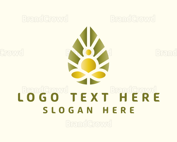 Yoga Organic Leaf Logo