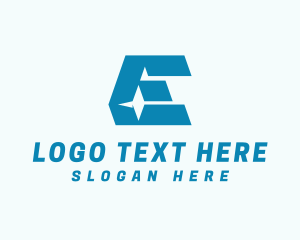 Application - Modern Logistics Letter E logo design