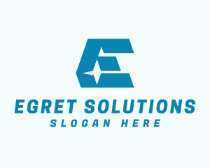 Modern Logistics Letter E logo design