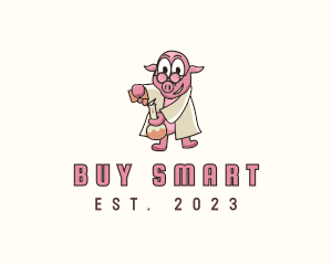 Smart Pig Chemist logo design