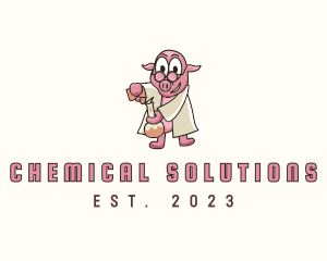 Smart Pig Chemist logo design