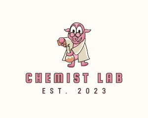 Chemist - Smart Pig Chemist logo design