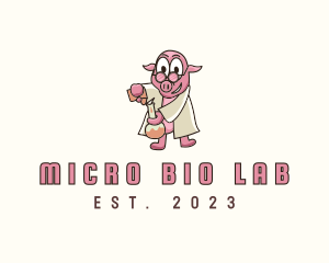 Smart Pig Chemist logo design